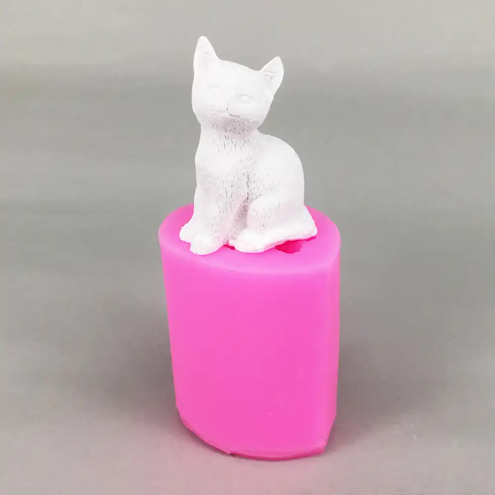 BK1086 DIY 3D Cat Candle Mold Chocolate Mold 3D Decorative Soap Molds