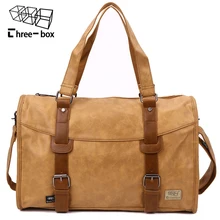 Брендовая мужская сумка в трех коробках из искусственной кожи, повседневная Высококачественная дорожная сумка, деловая большая Вместительная дорожная сумка, винтажные сумки