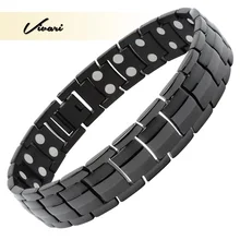 Vivari целебный магнитный браслет, двойные магниты для мужчин, мужской браслет, мужские браслеты, браслеты для здоровья, браслеты из нержавеющей стали