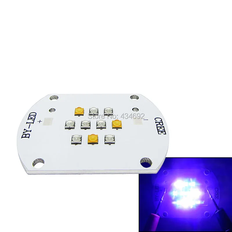 50 Вт Cree ХТЕ XT E Royal Blue 450NM (7 ШТ.) + теплый Белый 3000K (3 светодиодный Излучатель Света DC30