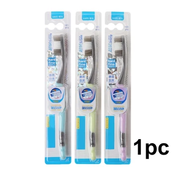 

1Pc Super hard bristles Tooth brush for Adult Remove Smoke Blots Coffee Stains Toothbrush With Retail Package Random Color