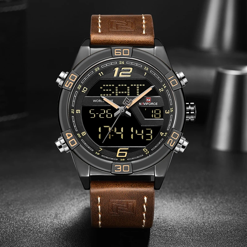 NAVIFORCE Топ люксовый бренд спортивные часы мужские модные повседневные цифровые кварцевые наручные часы мужские военные часы Relogio Masculino