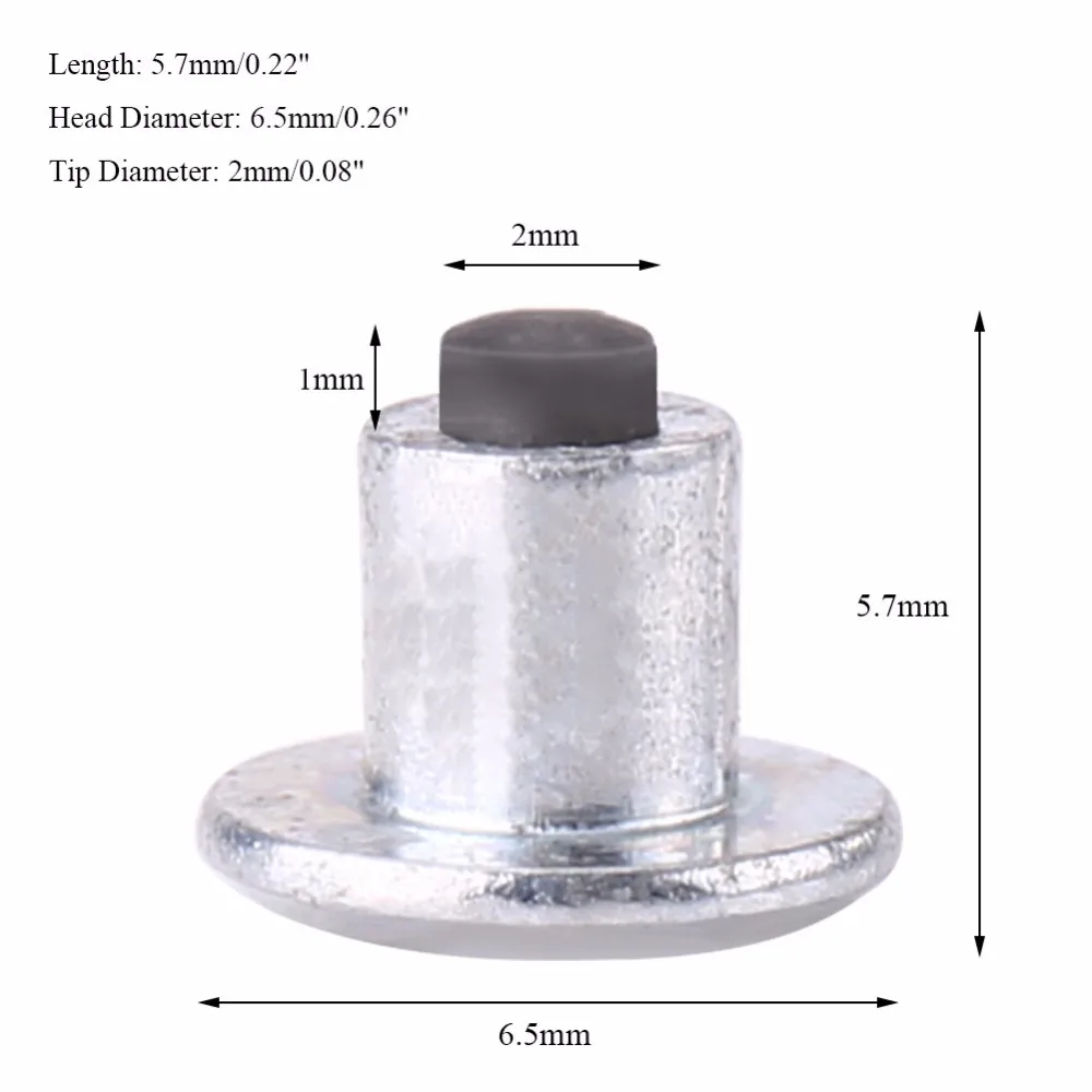 100 шт. 6,5 мм/0,2" винты для шин колеса шипы для шин для снега шипы для велосипеда автомобиля мотоцикла ATV обувь для снега ногтей противоскользящие винты