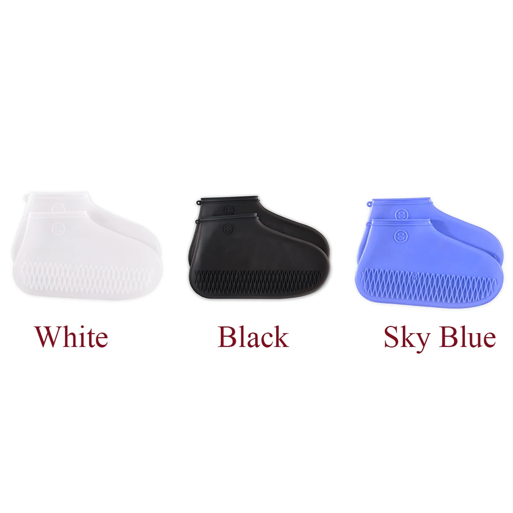 

Thicken Easy Clean Solid Portable Durable Reusable Shoe Cover Non Slip Waterproof Hiking Rain Protector Silicone Outdoor