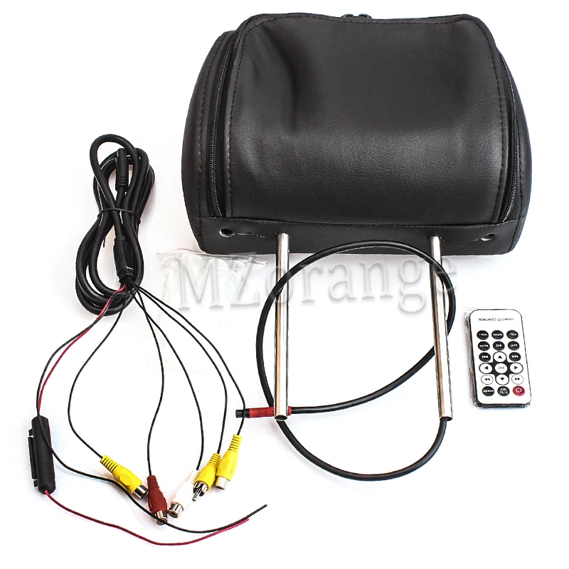 

7 Inch Car Headrest Monitor With Zipper Cover PU LED Digital Screen Pillow Monitor MP5 Player & SD and USB Functions SH7048-MP5