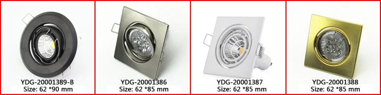 Fire Rated Square Led Ceiling Light Fixture Recessed Light Fixture of led spotlight Down Light
