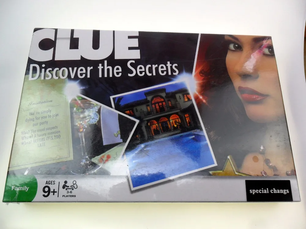 Cluedo Suspect Clue Откройте для себя тайну настольной игры Suspect настольная игра британский английский версия