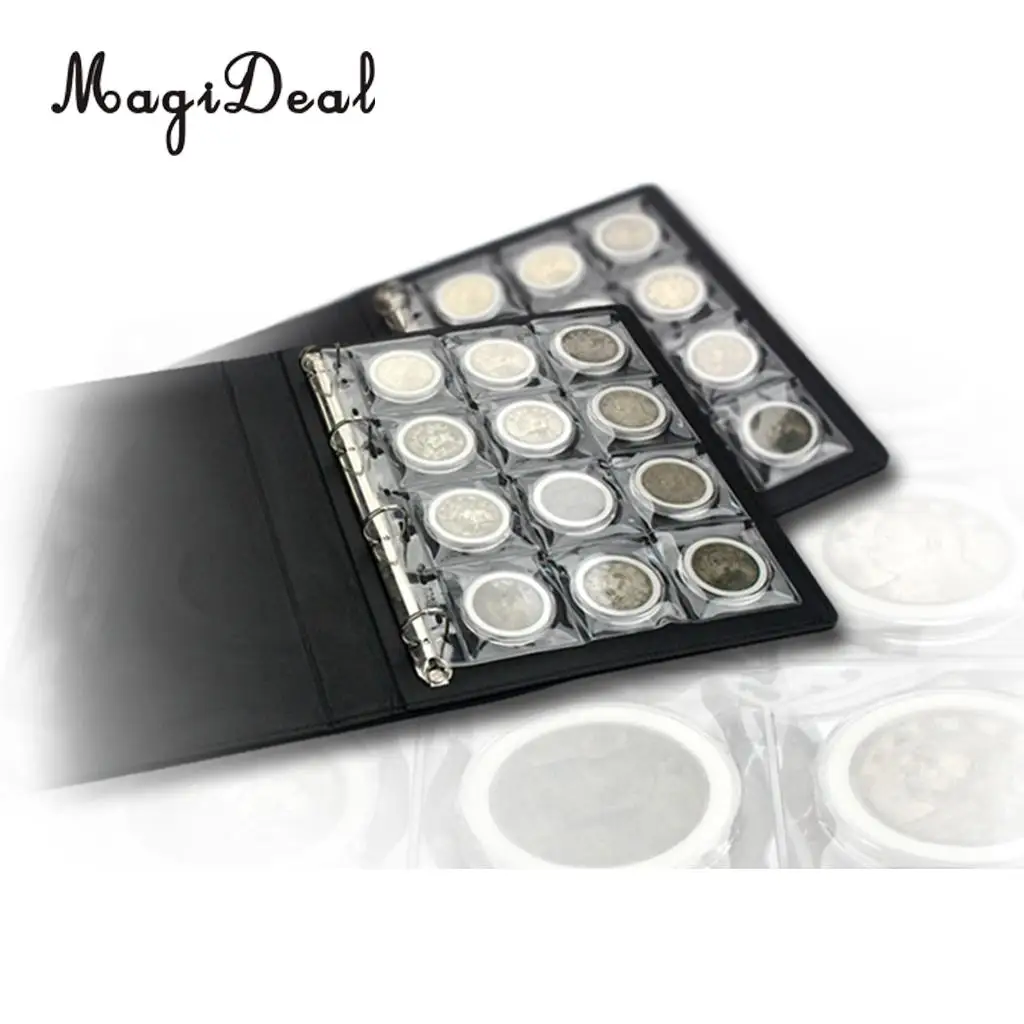 Magideal 10Pcs/Lot Clear 12 Pocket Coin Capsules Album Pages