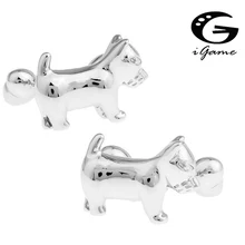 Запонки для собак и костей iGame, новинка, дизайн цепи, качественный латунный материал