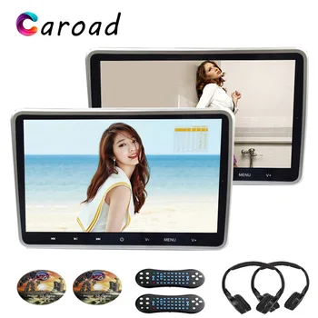 

Caroad 2PCS 10.1 Inch Touch Button Car Headrest Monitor DVD Video Player USB/SD/HDMI/IR/FM TFT LCD Screen Game Remote Control