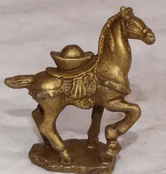 

China Chinese Bronze Running Horse On YuanBao Animal Statue Sculpture
