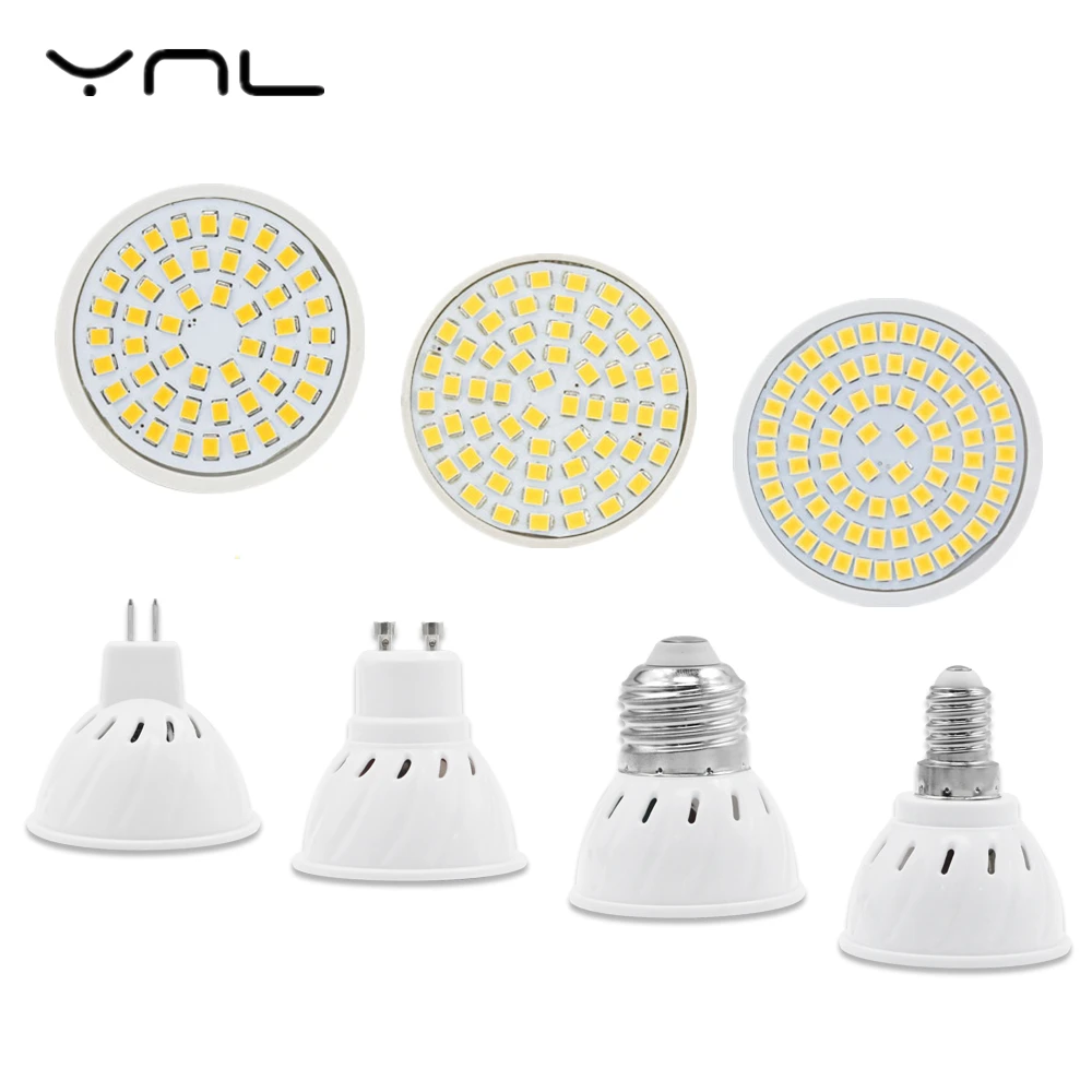 YNL LED Lamp GU10 MR16 E27 E14 Led Lampada Spot light 220V High Bright Bombillas LED