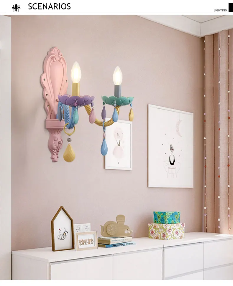 米度儿童房灯创意水晶壁灯现代简约彩色客厅电视墙壁灯北欧灯具-tmall_02