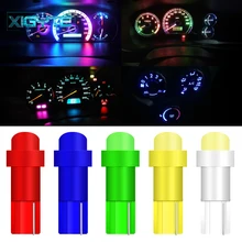 5 шт. Автомобильный интерьер T5 Led 1 SMD DC 12 В светильник Керамическая, для приборной панели манометр инструмент Керамический Автомобильный авто боковой Клин светильник лампа