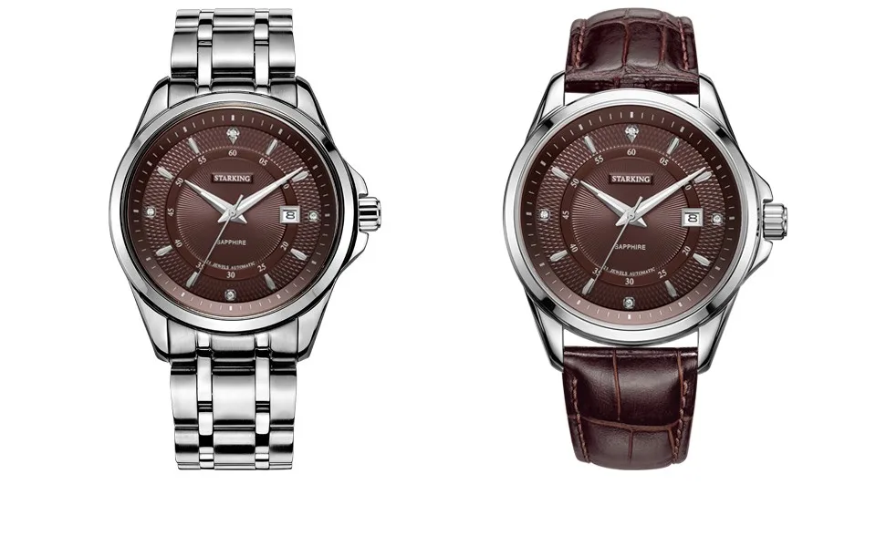 STARKING Лидирующий бренд Роскошные мужские часы Rerto дизайн автоматические самовзводные наручные часы из нержавеющей стали 50 м водонепроницаемые мужские часы
