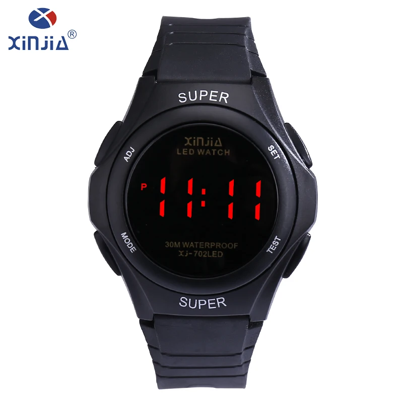 

XINJIA 2018 New Highlight red LED night vision watch Men LED Sport Wristwatches waterproof 30m Electronic digital ninja style