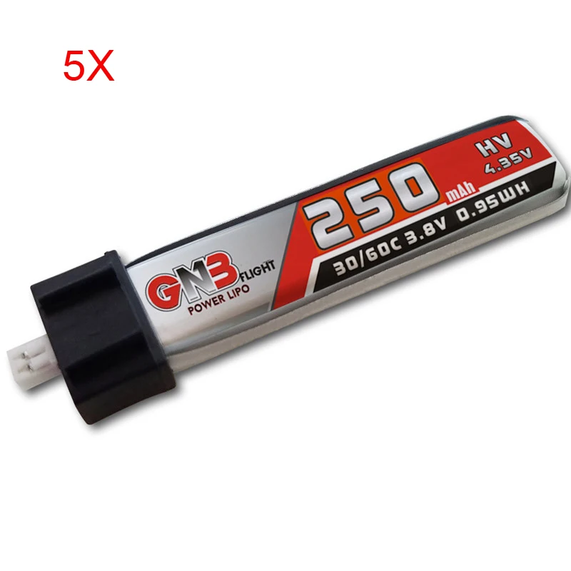 Аккумуляторная батарея GNB 250 мАч 3 7 В/3 8 В 30C с разъемом MX1.25 для Blade Nano CPX CPS QX MCX2