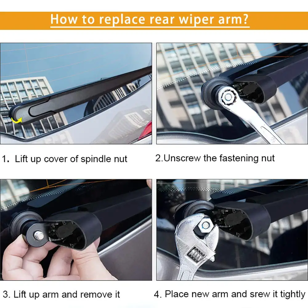 OGE Premium Rear Wiper Arm and Blade For Hyundai CR-V CRV 2007 2008 2009 2010 2011 Windshield Car Auto Accessories