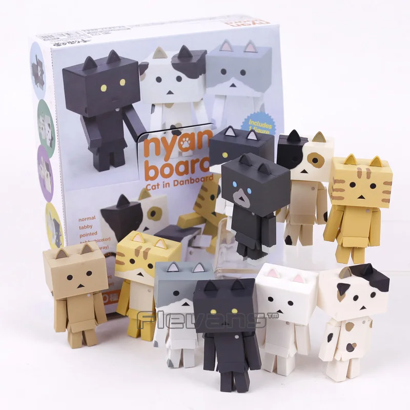 

Cute nyan board Cat in Danboard Mini PVC Action Figures Collectible Model Toys Gifts 10pcs/set 7cm