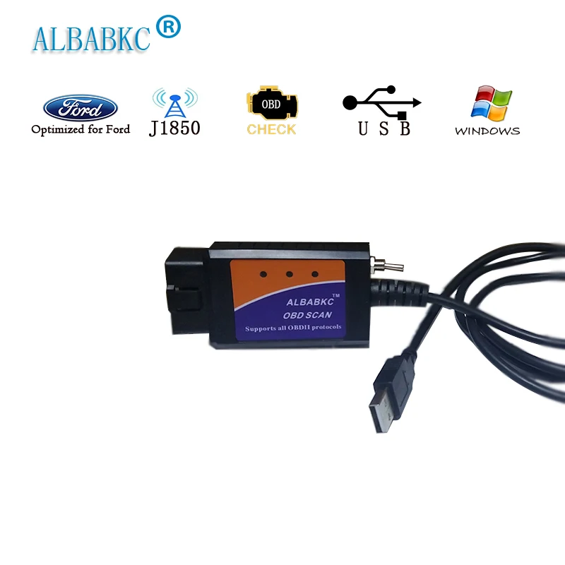 USB переключатель ALBABKC ELM327 для Ford Auto инструмент диагностического сканирования