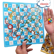 Змеиная лестница, Обучающие Детские игрушки, интересный набор настольной игры, портативная Летающая шахматная доска, семейные вечерние игры, подарки