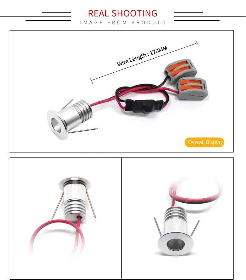 Пятно Миниатюрный маленький LED-светильник Встраиваемый светодиодный Встроенный потолочный ресторан 12 V-24 V вниз светильник прилавок-витрина 1 Вт мини отверстие светильник