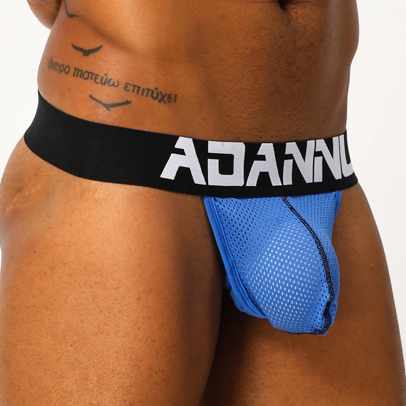 Бренд ADANNU 4 шт./лот мужские ремни Jock мужское нижнее белье из хлопка сексуальные