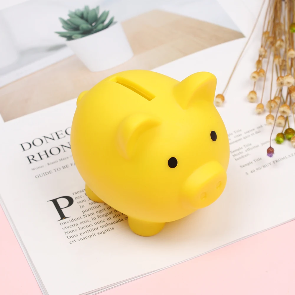 

1PC Cartoon Birthday Gift Coins Storage Money Box Piggy Pig Shaped Saving Jar Desktop Ornament