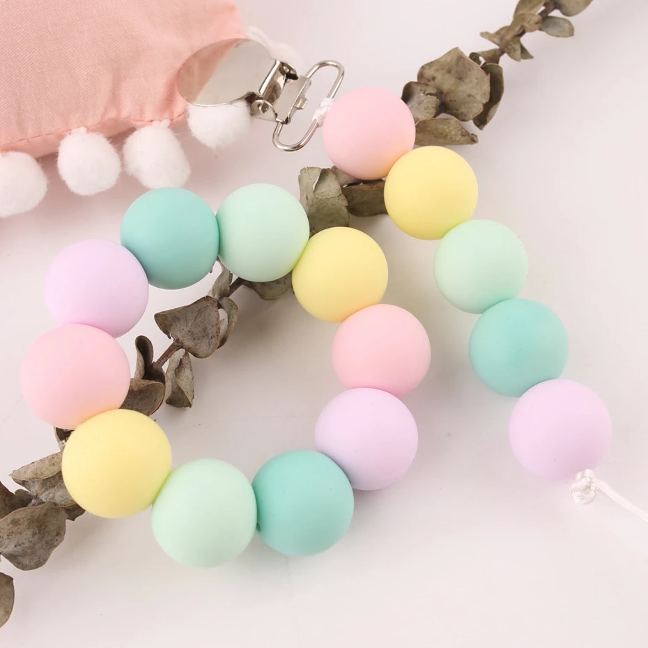

Let's Make 2pcs 15 Baby Chewable Silicone Nursing Bracelet Pacifier Clip Rodent Silicone Food Grade Infant Feeding Toys Teether