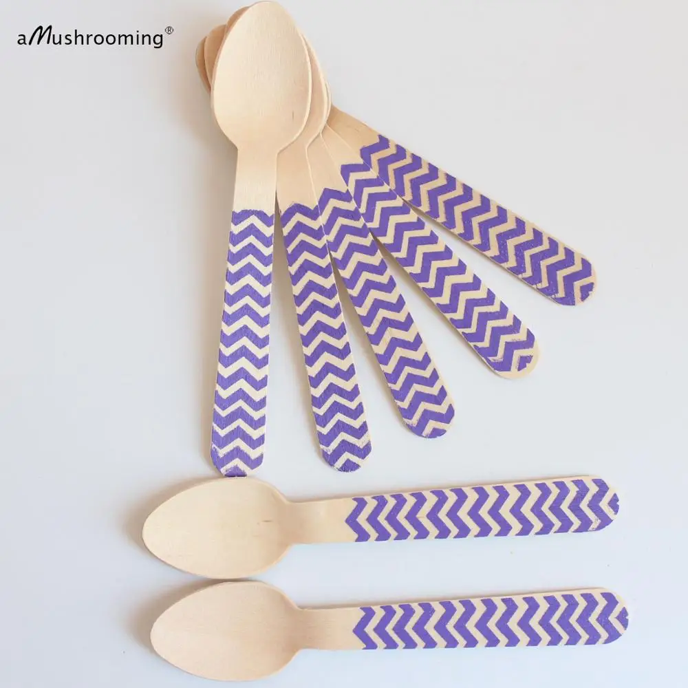 purple chevron 14cm spoon (2)