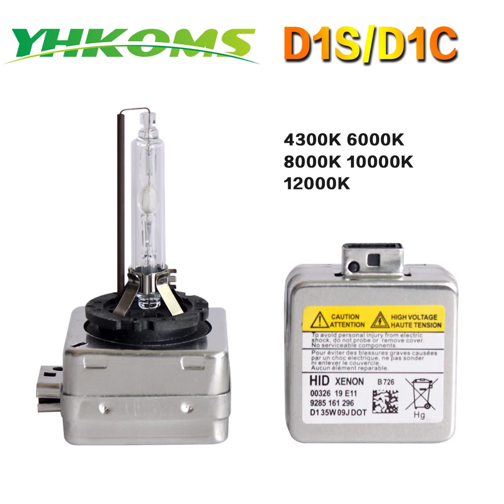YHKOMS из 2 предметов 12 V 35 W HID лампы CBI ксеноновые фары D1S D1C D1R Автомобильные фары лампы автоматического включения света 4300 K 6000 K 8000 K 10000 K 12000 K