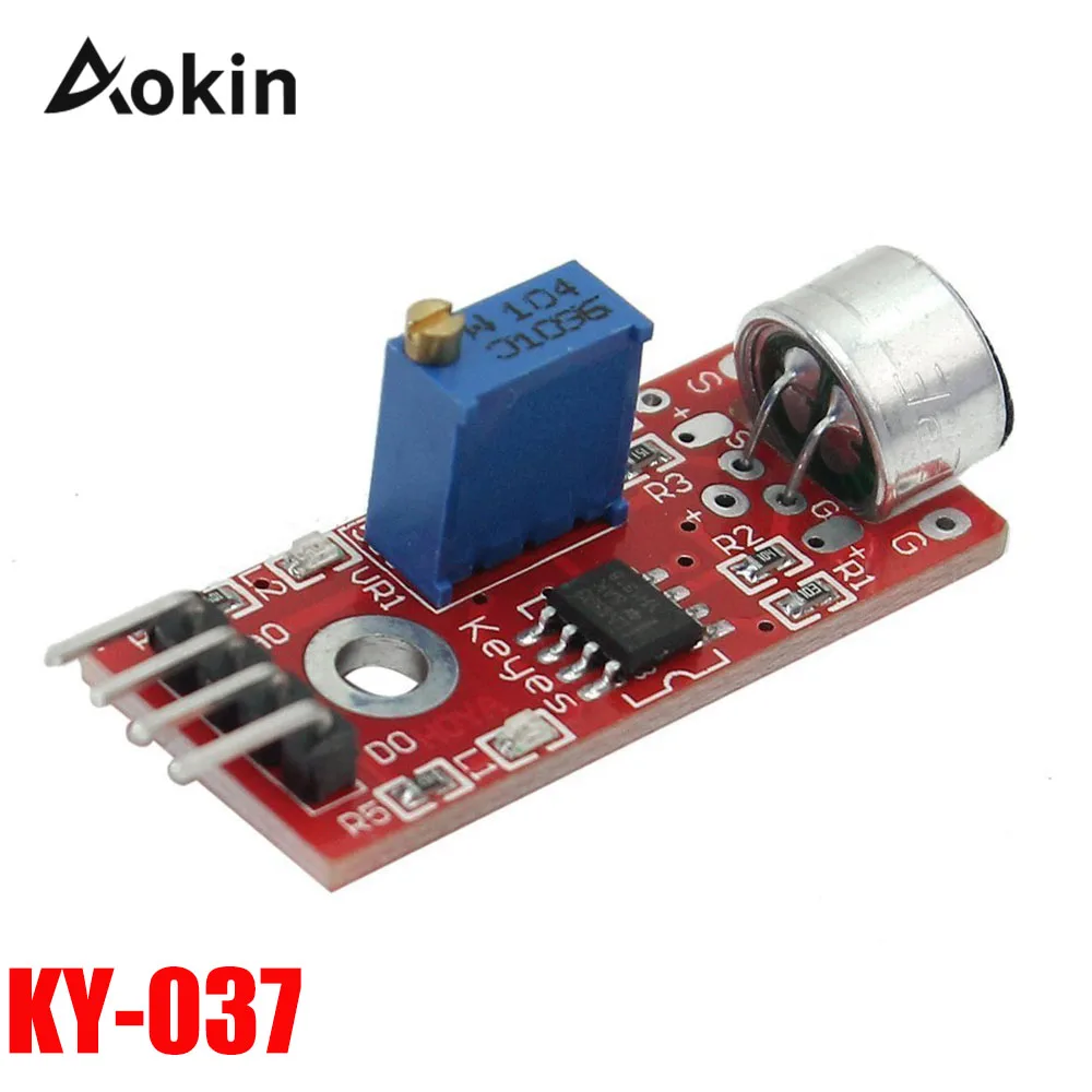 

KY-037 4pin Voice/Sound/Detection Sensor Module Microphone Transmitter Smart Robot Car for arduino DIY Kit