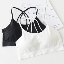 Топ Бюстгальтер модальные тонкий подтяжки площадку беспроводной короткий жилет С НАБОРНЫМИ БРЕТЕЛЬКАМИ топ нижнее белье
