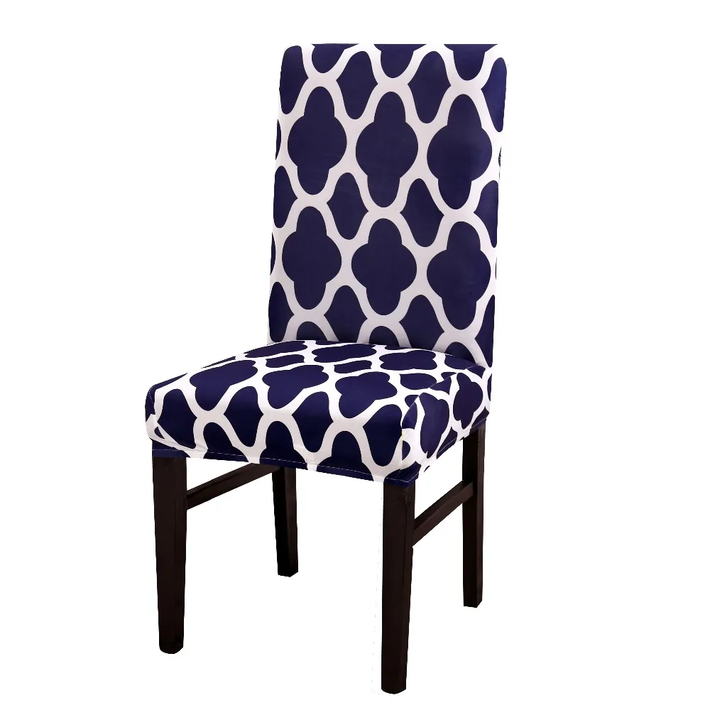 

Elastic Chair Cover for Computer Dining Room Kitchen Office Colorful Printed Spandex Seat Cover Wedding Banquet ho