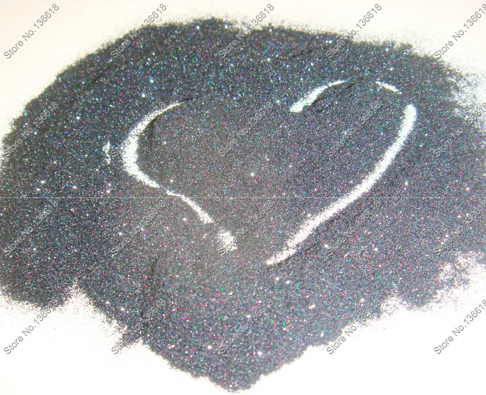 

50g/bag x 1/256"(0.1mm) Holographic Laser Black Color Shining Fine Nail Glitter Dust Powder for DIY Nail Art&Glitter Craft