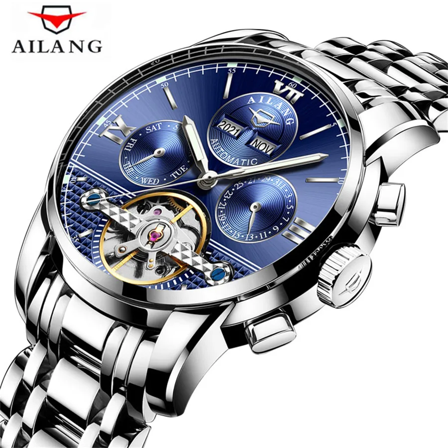 Роскошные Механические часы 2018 дизайнерские с турбийоном высококачественные