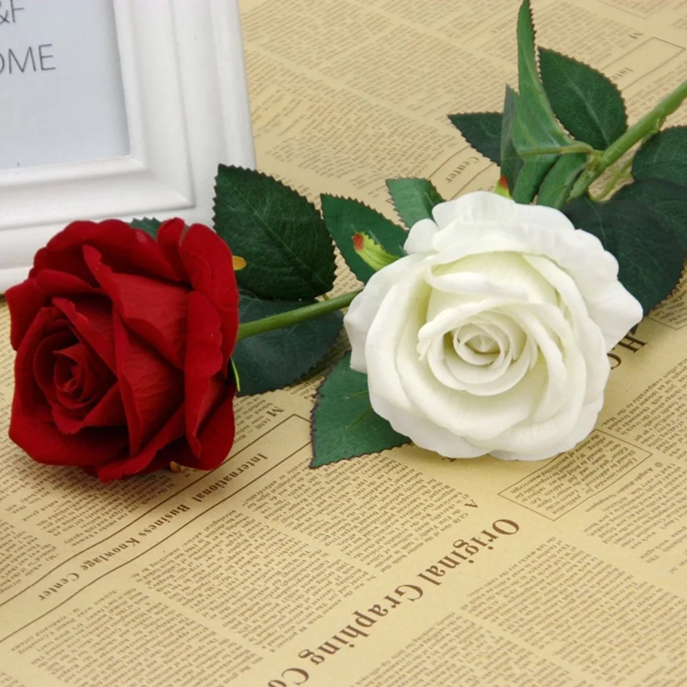 

New Arrival 6 Colors Wedding Decoration Rose Artificial Flowers Romantic Date /Party Sending Roses Silk Flower Bouquet