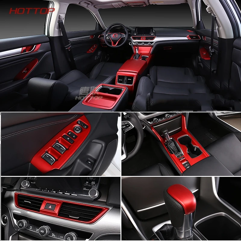 Us 9 0 Red Shifter Box Panel Upper Air Vent Outlet Cover Stickers For Honda Accord 10th 2018 2019 Interior Decoration In Interior Mouldings From