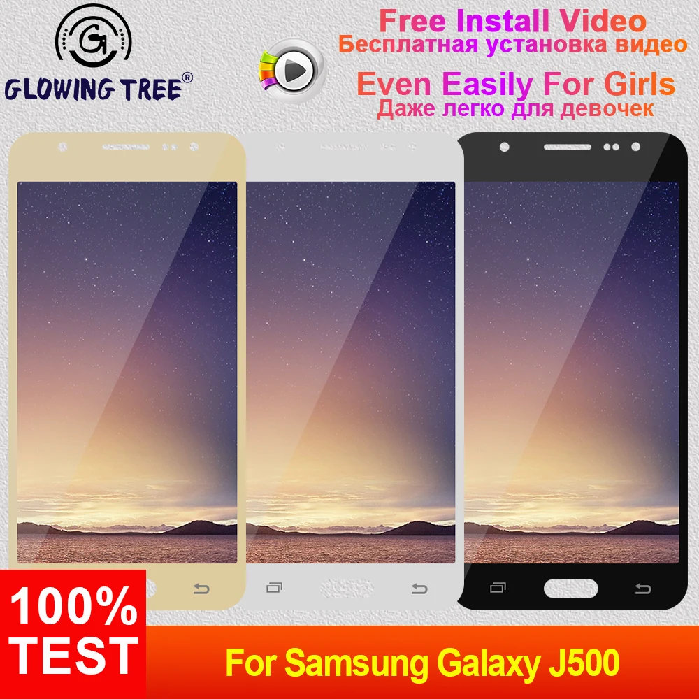 

For Samsung J5 2015 LCD Screen SM- J500F J500H J500FN J500M J500Y j500 LCD Display Touch Screen Digitizer Assembly Frame