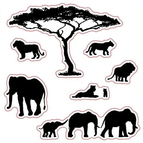 

Animal World Transparent Clear Stamps for DIY Scrapbooking/Card Making/Kids Christmas Fun Decoration Supplies ST0044