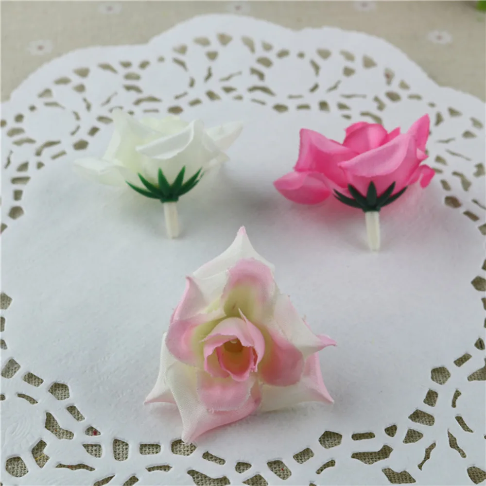 50 Pcs Various Artificial Silk Fake Rose Flower Heads Bulk Blossom Party Decor