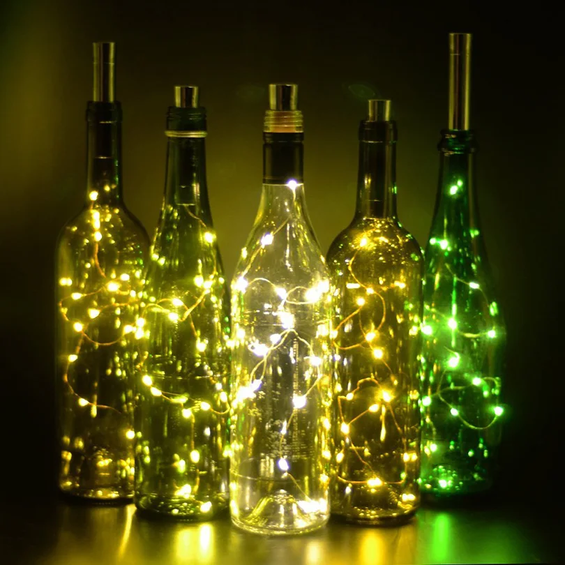 10pcs 5pcs Wine Bottle Cork LED fairy Lights garland BATTERY for all Holiday Christmas Party Indoor Outdoor Decoration lights