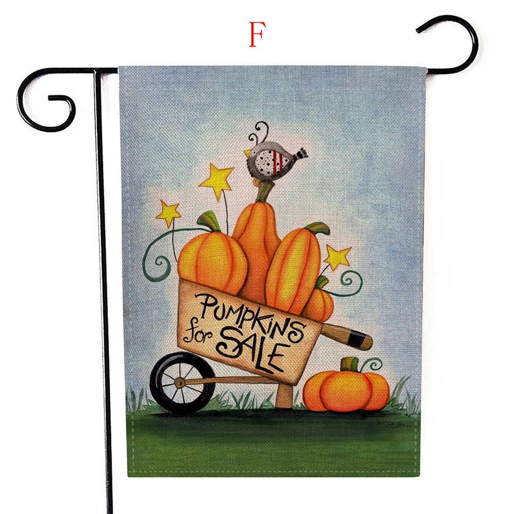 Год с днем рождения Тыква всепогодный Сад Флаг Хэллоуин украшение на детский день рождения Festa Infantil 47*32 см - Цвет: F