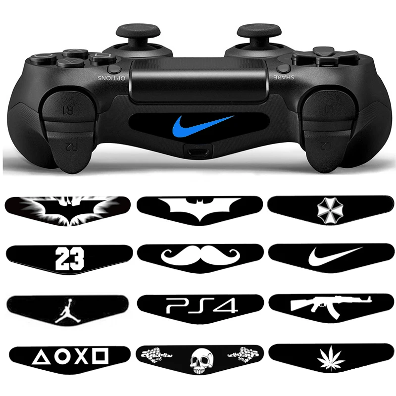 

1 pair For Playstation 4 LED Light Bar Sticker Decal PS4 Controller Fashion Stickers Gamepad Cover PS4 Controller Skin