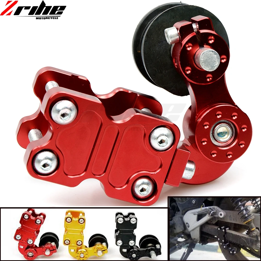 For yamaha honda suzuzki Motorcycle Chopper ATV Black Universal Aluminum Adjuster Chain Tensioner Roller