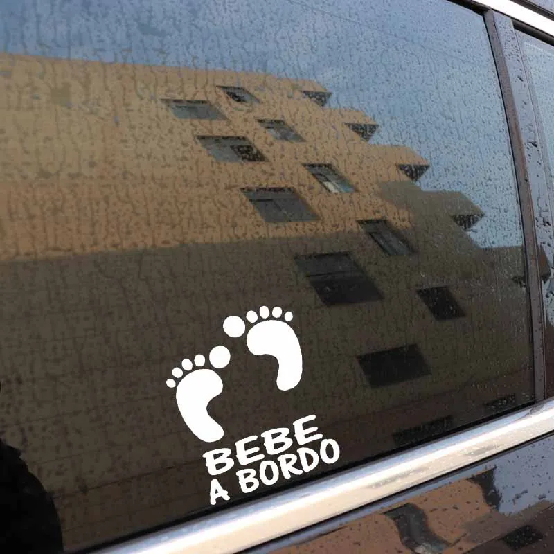 Yjzt 10 5cm 12 7cm Bebe A Bordo Sticker Baby On Board Decal Car Sticker Vinyl Black Silver C10 Car Stickers Aliexpress