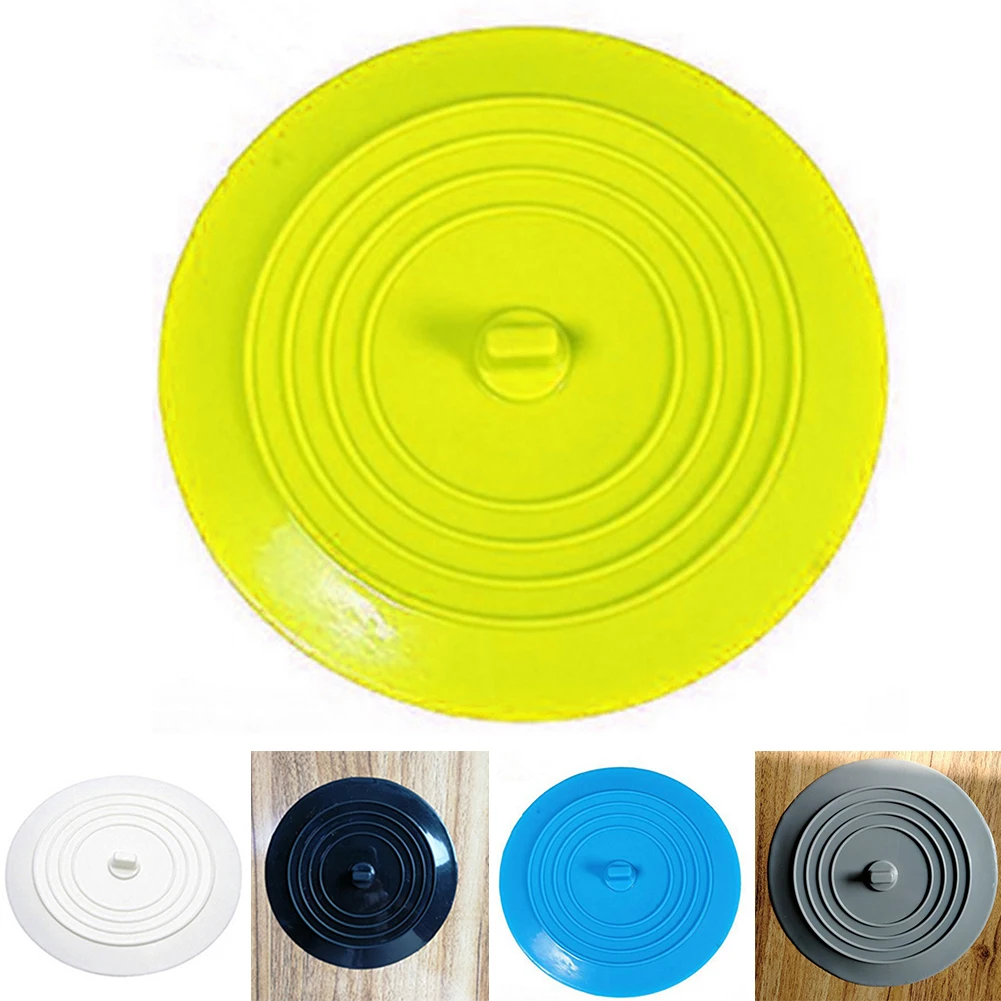 15cm Round Basin Kitchen Universal Silicone Flat Cover Bathtub Shower Accessory Hair Catcher Sink Water Stopper Drain Plug