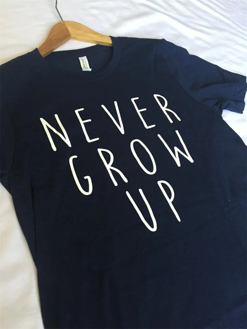 Никогда не взрослеть рубашка Neverland рубашка Дисней одежда для Instagram Ulzzang Harajuku женские летние футболки милые топы женские