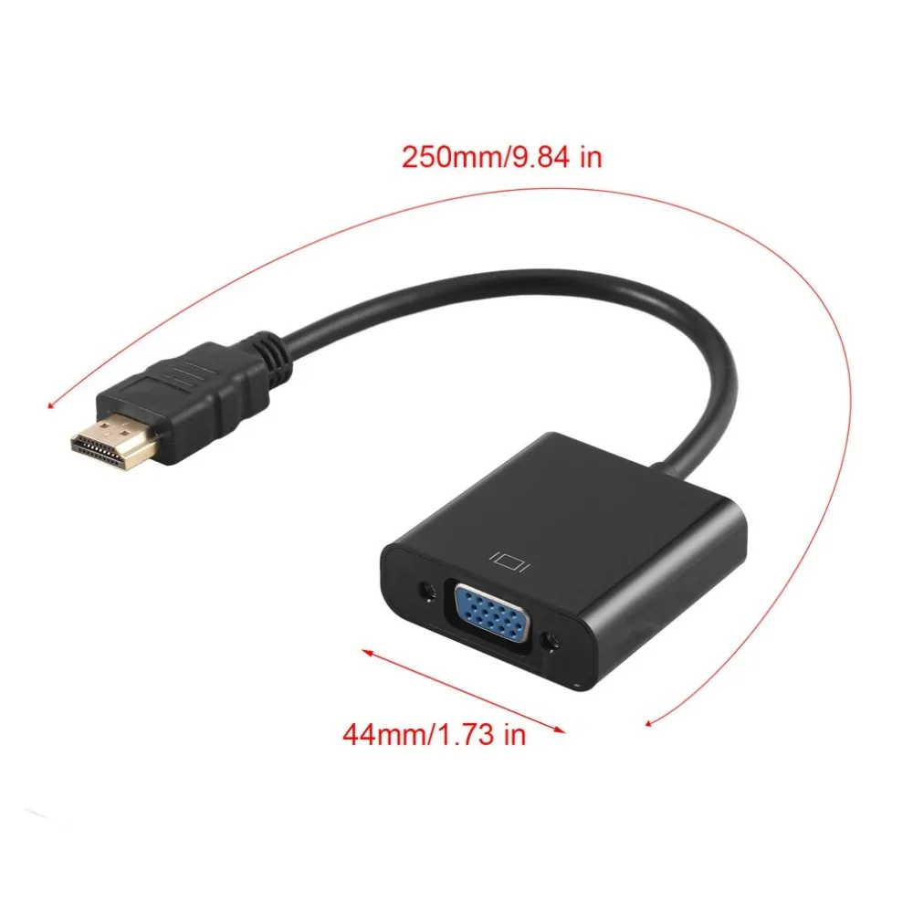 HDMI Мужской к VGA RGB Женский аудио конвертер HDMI к VGA видео конвертер адаптер 1080P HDTV монитор цифровой кабель