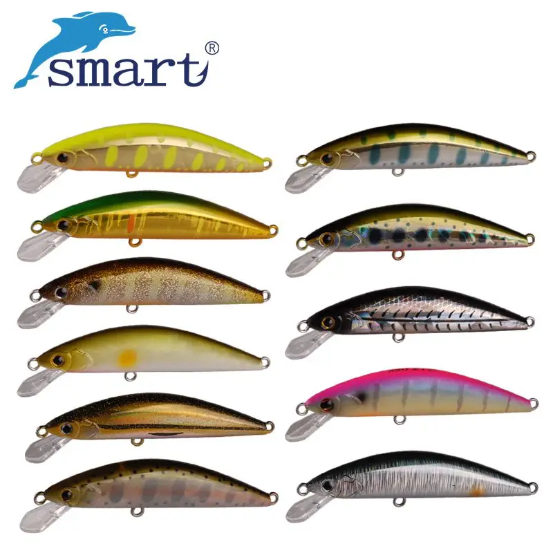 Smart 4,6 cm/5,5G Minnow cebos de Pesca dura VMC gancho hundimiento columna de Metal Wobblers carpa Isca Artificial Pesca Leur SwimBait